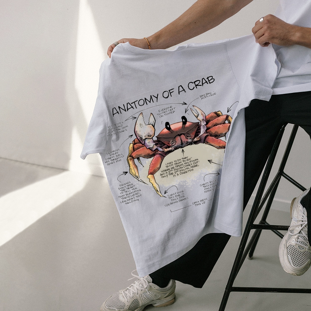 Crab Anatomy Prints  Unisex Cotton T-Shirt