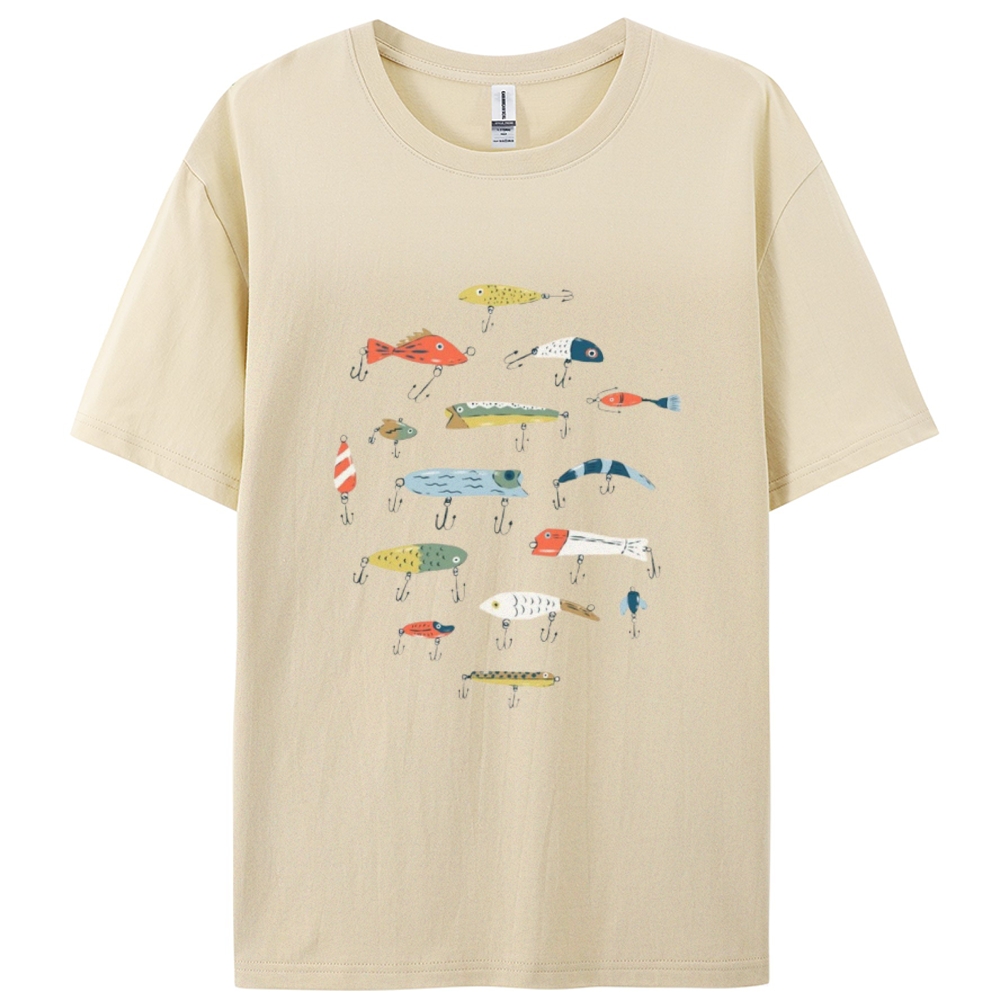 Women's Smart Ocean Fish Print Cotton Casual T-Shirt