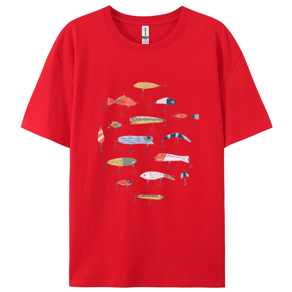 Women's Smart Ocean Fish Print Cotton Casual T-Shirt