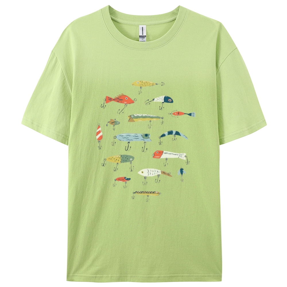 Women's Smart Ocean Fish Print Cotton Casual T-Shirt