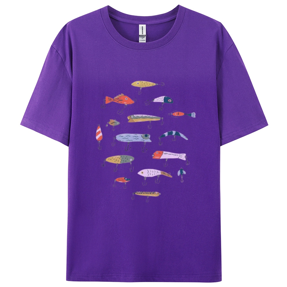 Women's Smart Ocean Fish Print Cotton Casual T-Shirt