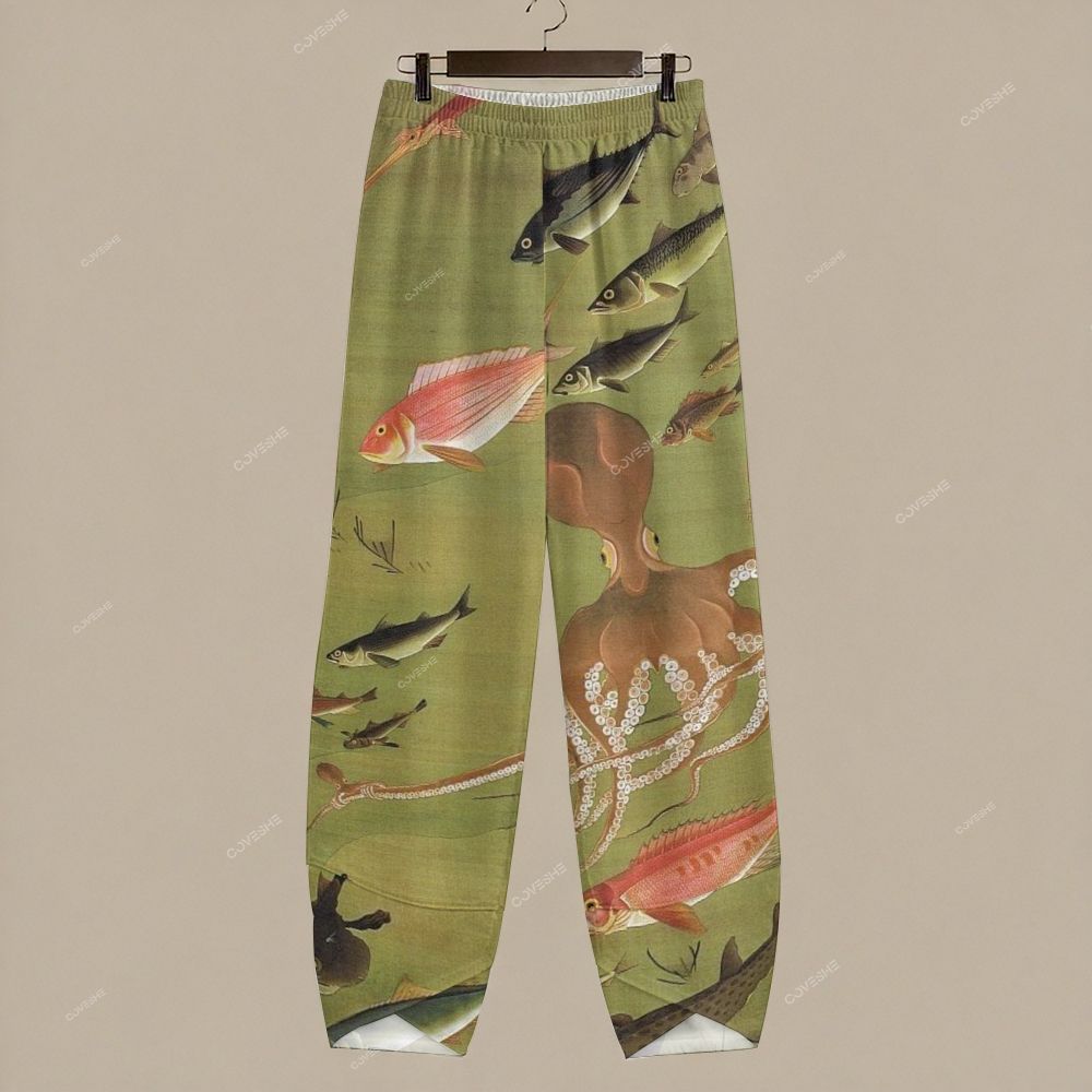 Women's Casual Octopus Fish Printed Pants