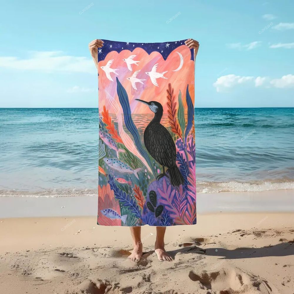Sunset Glow Scenery Casual Printed Beach Towel
