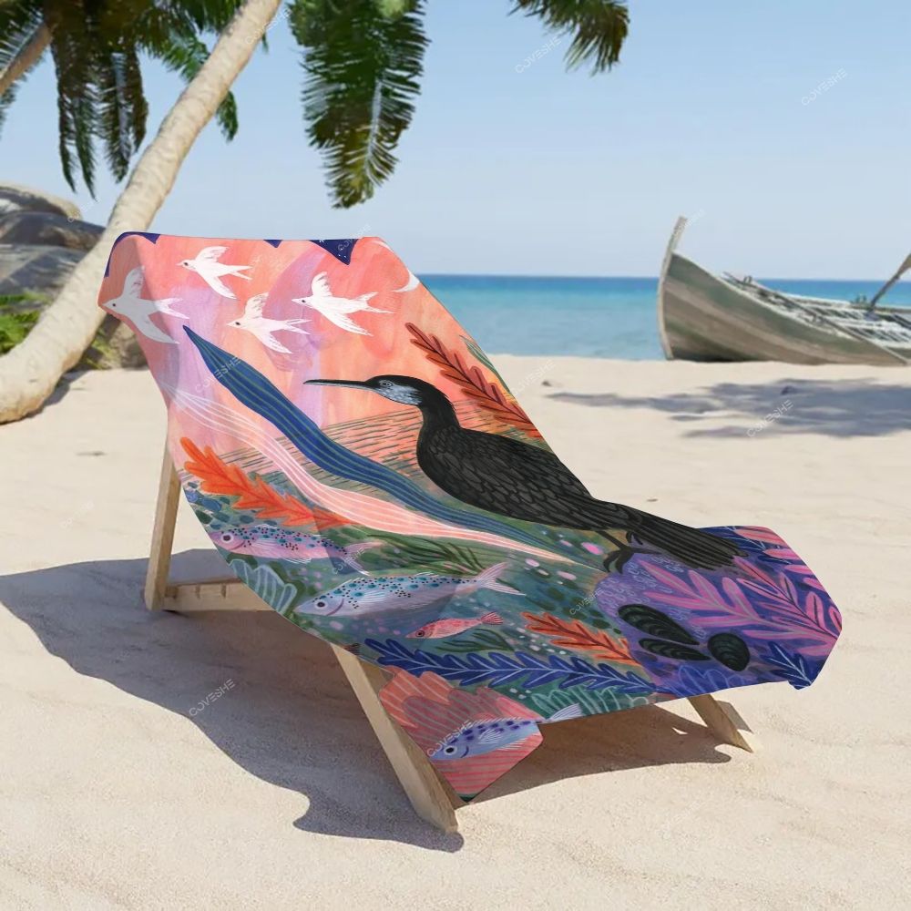 Sunset Glow Scenery Casual Printed Beach Towel