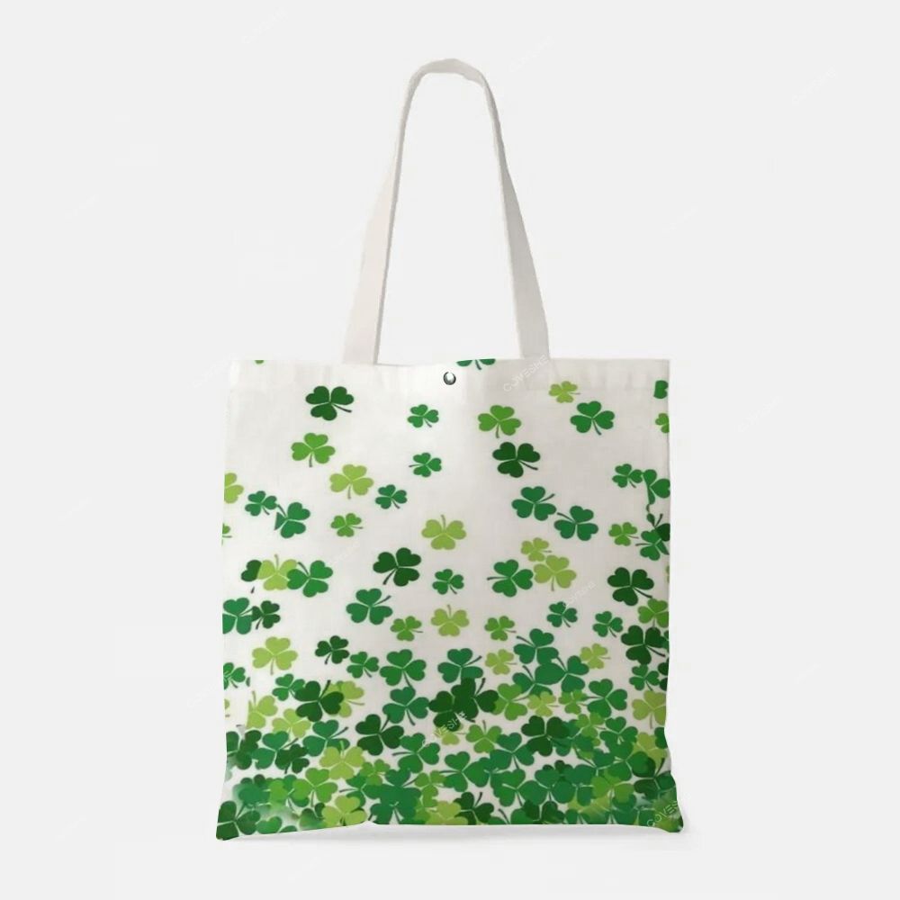 St. Patrick's Day Clover Printed Tote Bag