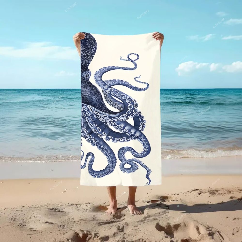 Vintage Octopus Casual Printed Beach Towel