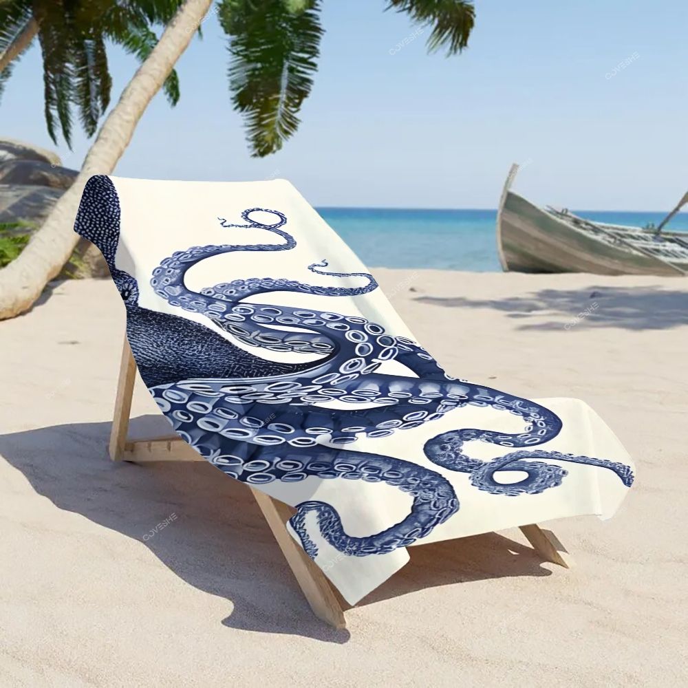 Vintage Octopus Casual Printed Beach Towel