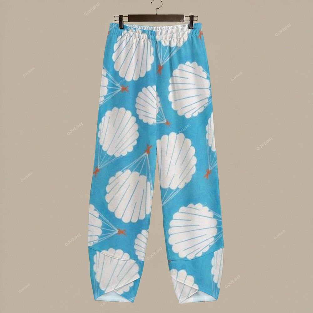 Women's Casual Shell Parachute Printed Pants