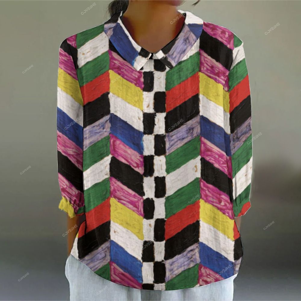 Women's Retro Geometry Printed Casual Shirt