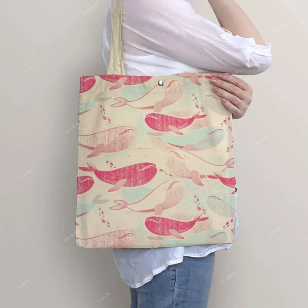 Women's Casual Pink Dolphin Printed Pants