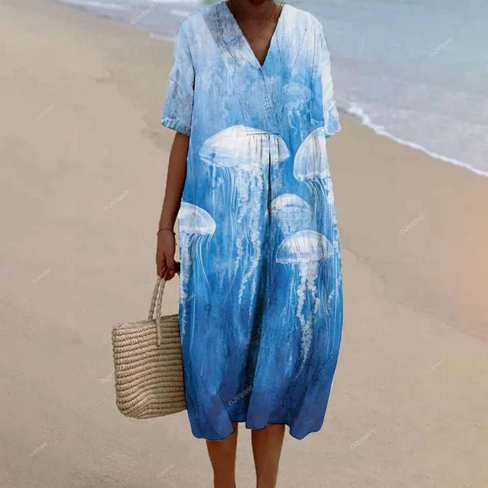 Women's Casual Gradient Jellyfish Printed Pants