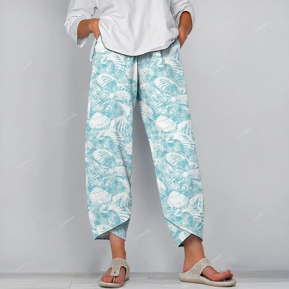 Women's Art Shell Printed Flowy Dress