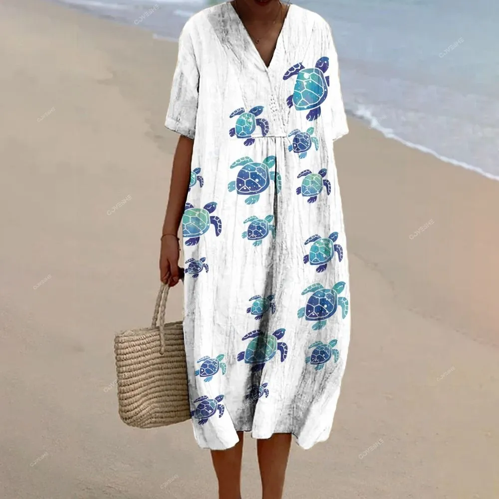 Women's Casual Colorful Turtle Printed Pants