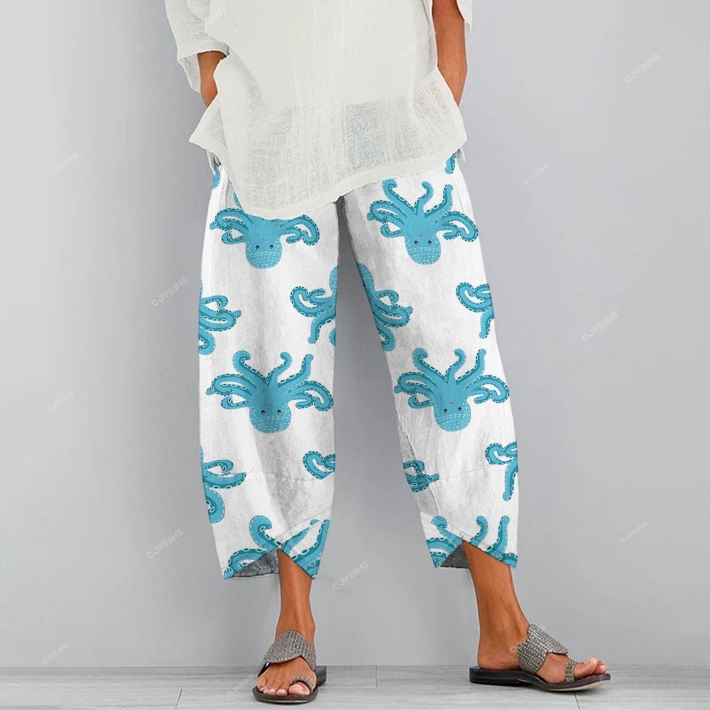 Women's Casual Octopus Printed Pants