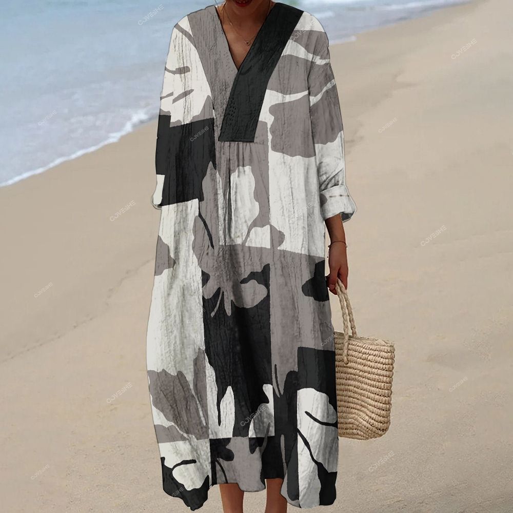 Women's Maple Printed Maxi Dress