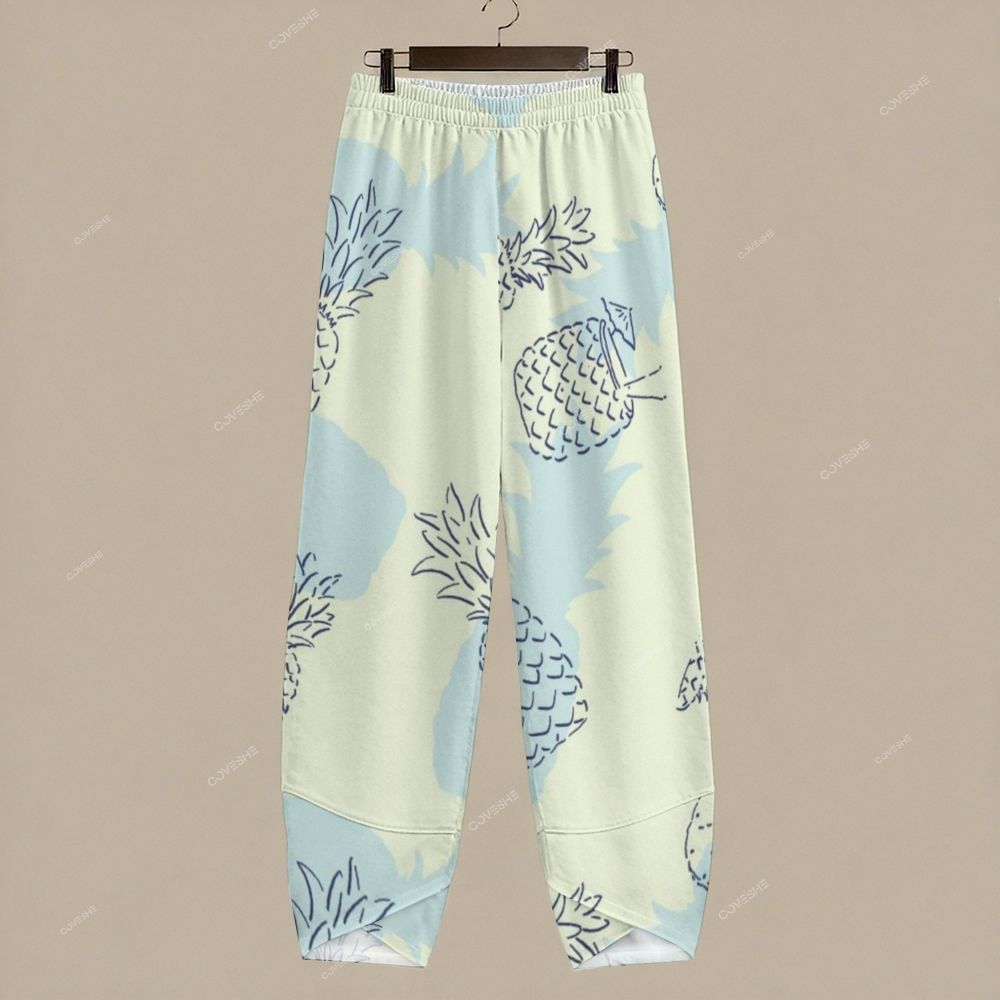 Women's Casual Artistic Pineapple Printed Pants