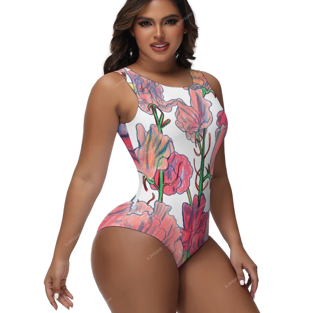 Flowers One-Piece Swimsuit