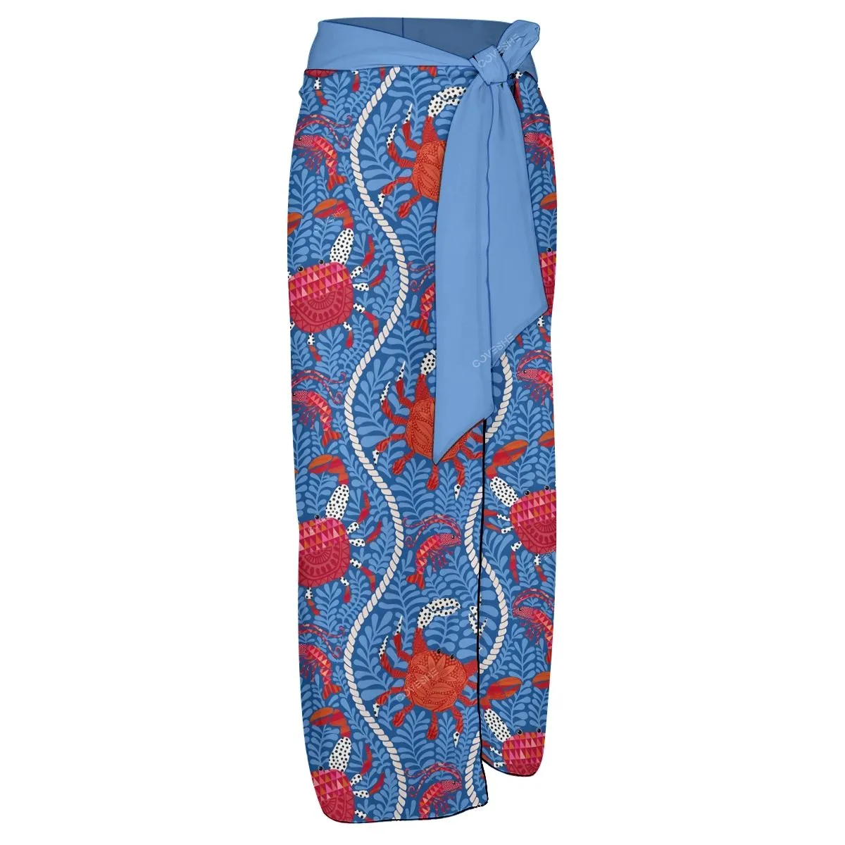 Retro Crab Printed One-Piece Swimsuit