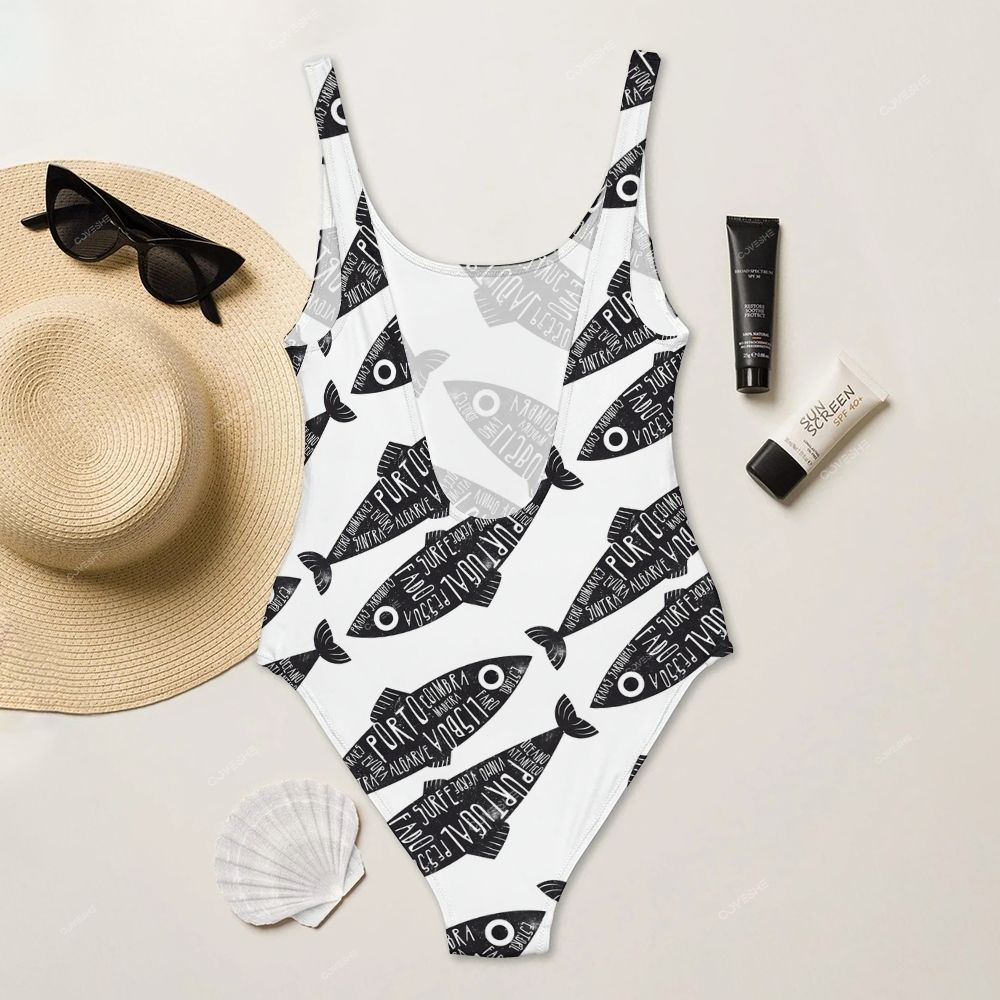 Black Fish one piece swimsuit