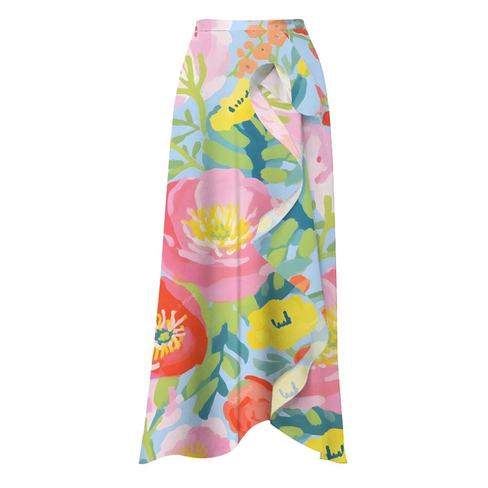 Flowers Printed One-Piece Swimsuit