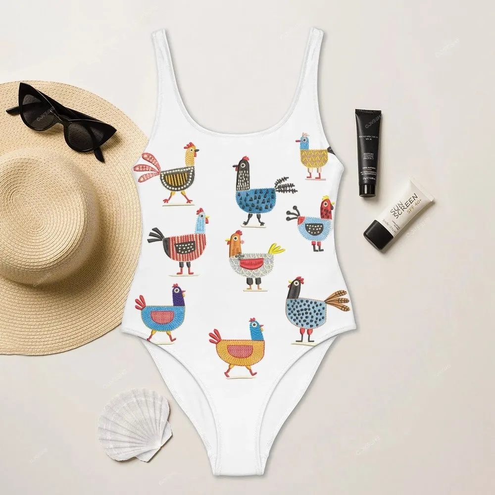 Women's Funny Chick Art Print  Flowy Dress