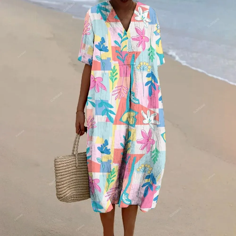 Women's Casual Flower Geometry Printed Pants