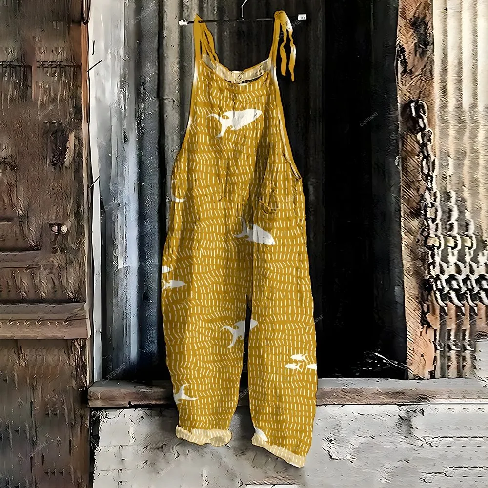 Women's Casual Geometric Fish Printed Pants