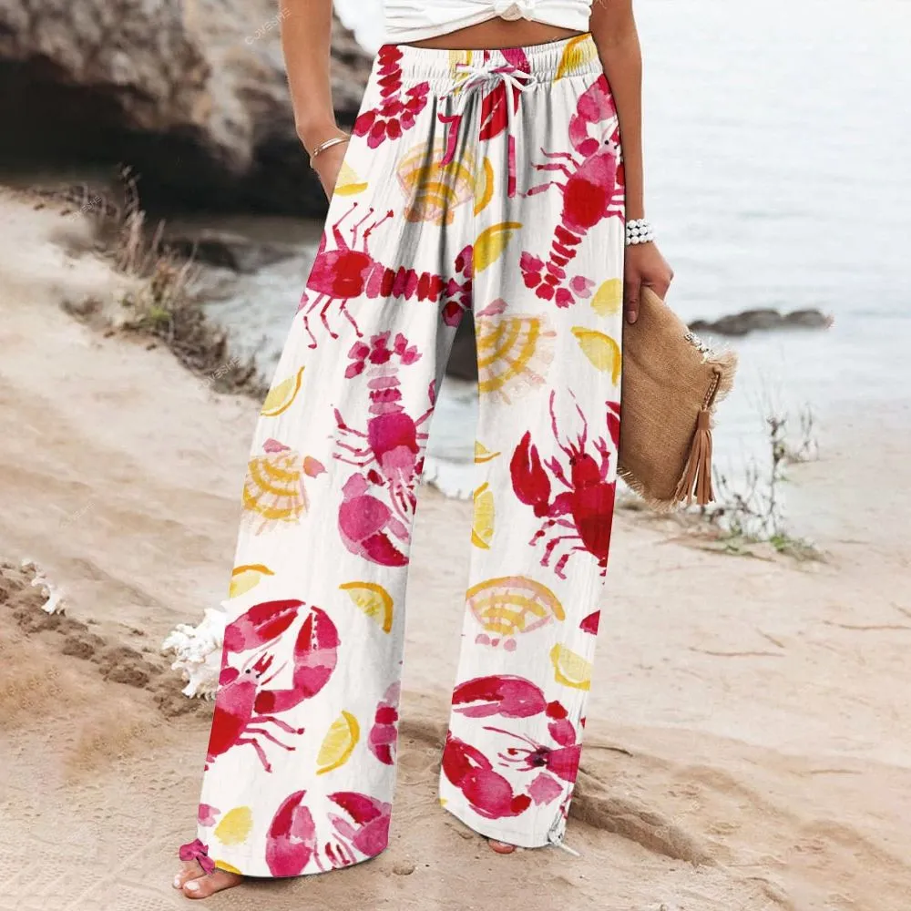 Resort lobster print slip dress