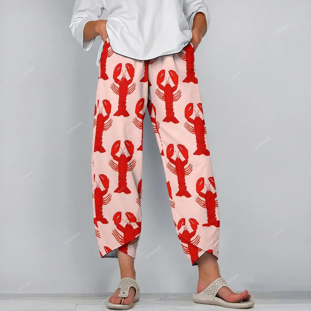 Abstract Lobster Print Mini Dress