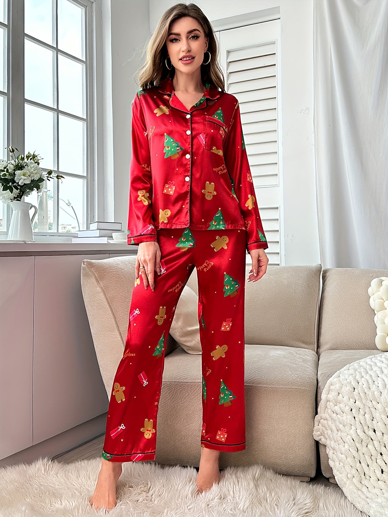 Regina | Christmas Satin pajama