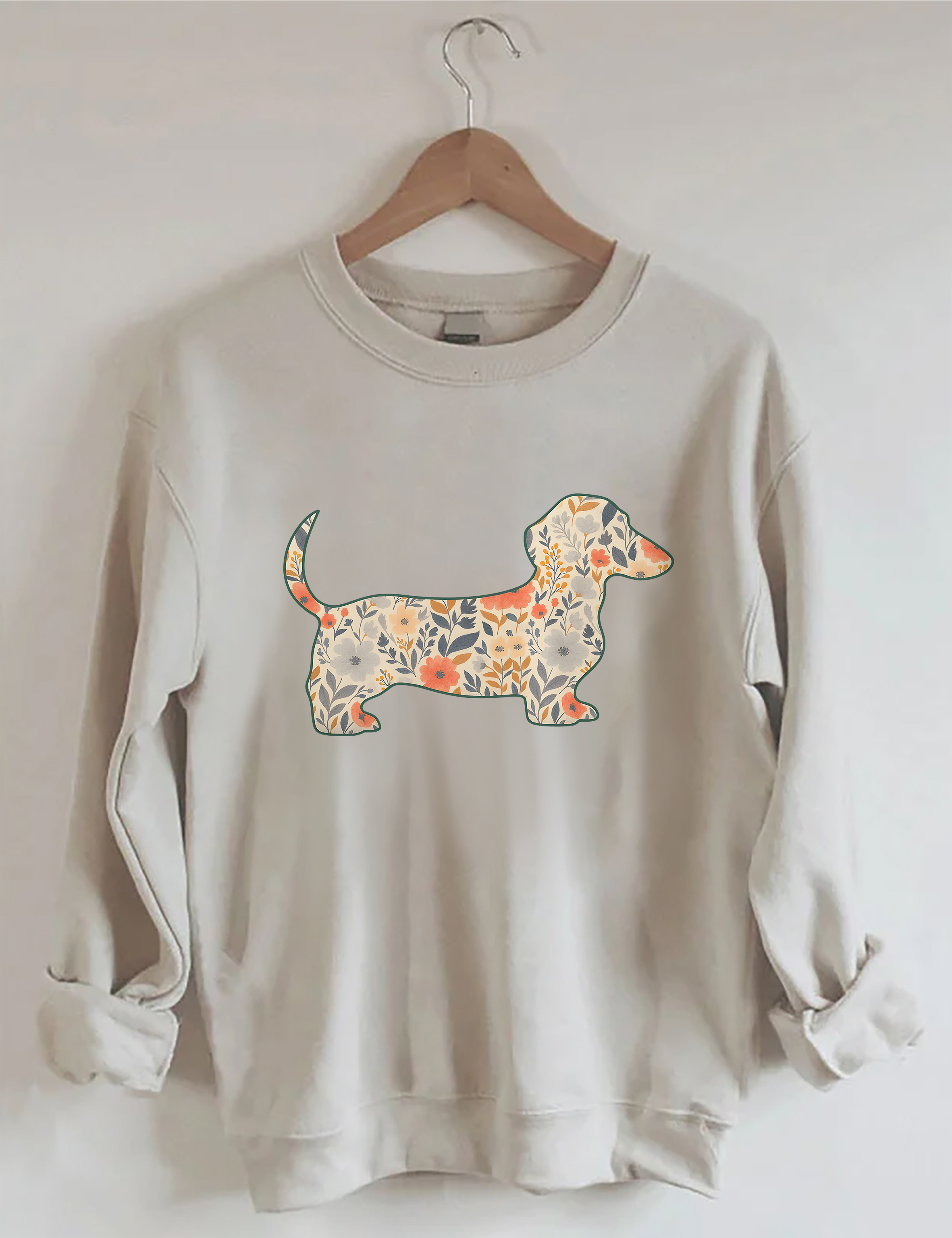 Floral Dachshund Sweatshirt