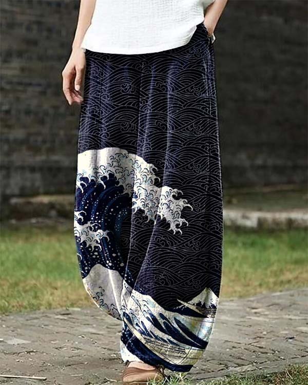 Japanese Style Marine Loose Casual Pants