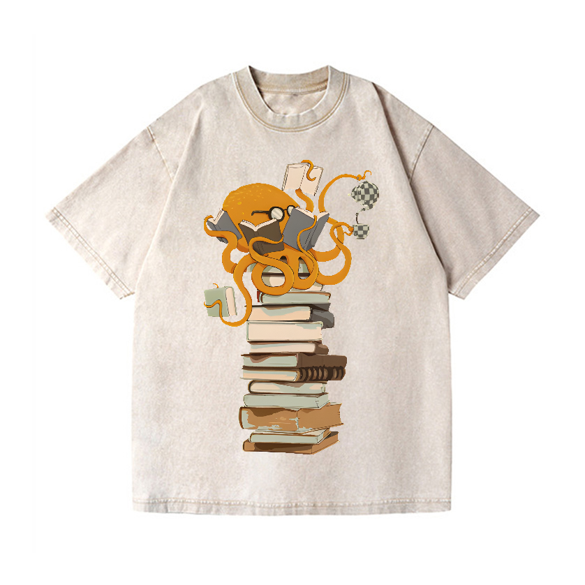 Octopus Vintage Wash Japanese Design T-Shirt