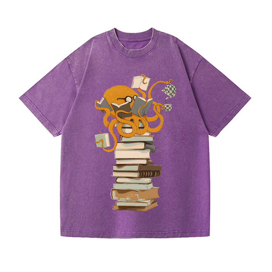 Octopus Vintage Wash Japanese Design T-Shirt