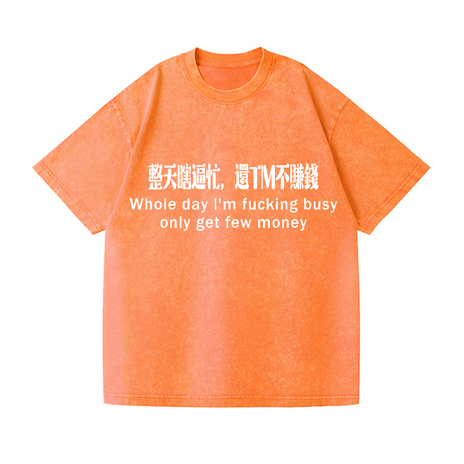 Busy Day Vintage Wash Japanese Design T-Shirt