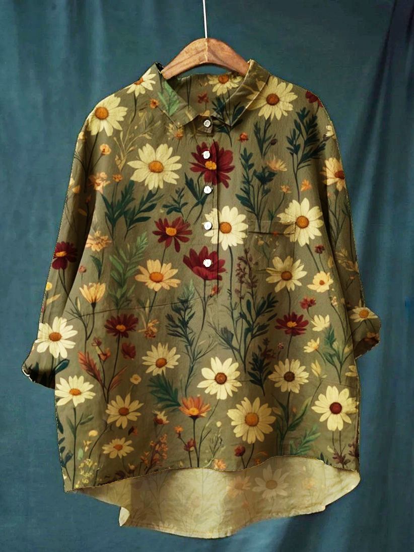 Women's Daisy Floral Casual Shirt