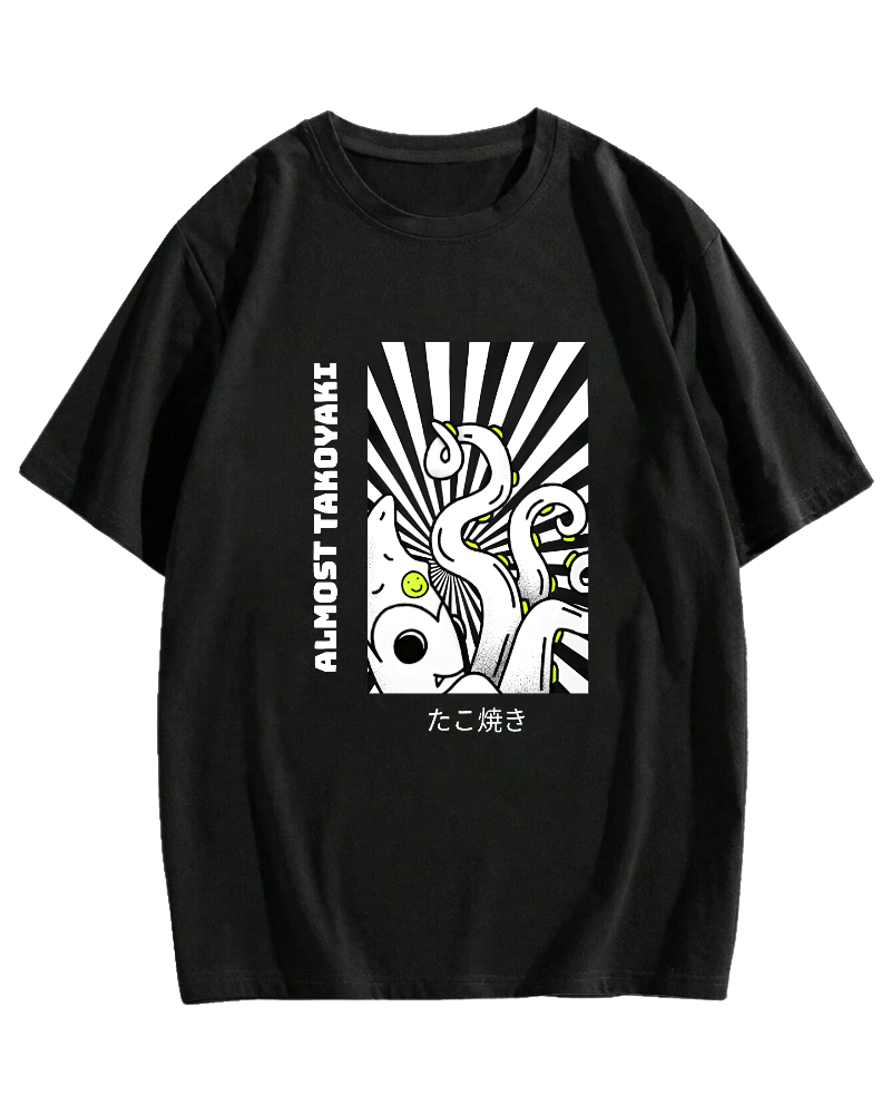 Fun Japanese Octopus Cotton casual T-shirt