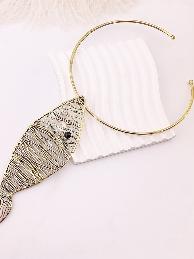 Gold Metal Fish Bracelet