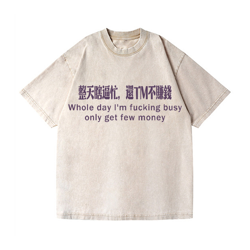 Busy Day Vintage Wash Japanese Design T-Shirt