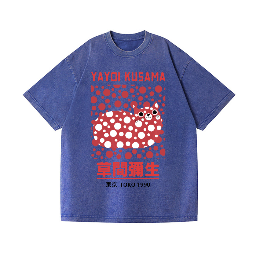 Yayoi Kusama Vintage Wash Japanese Design T-Shirt