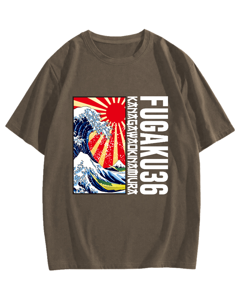 Thirty-six Views of Mount Fuji Cotton casual T-shirt