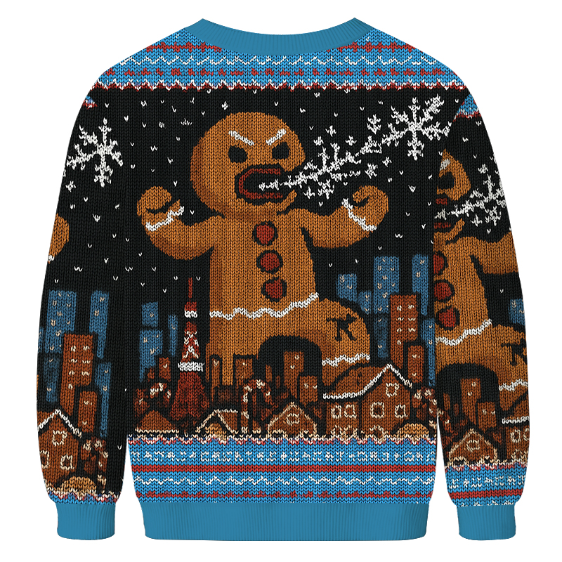 Gingerbread Monster Christmas Ugly Sweatshirt