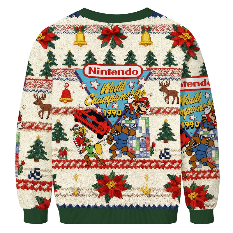 Nintendo 1990 World Championships Christmas Ugly Sweatshirt