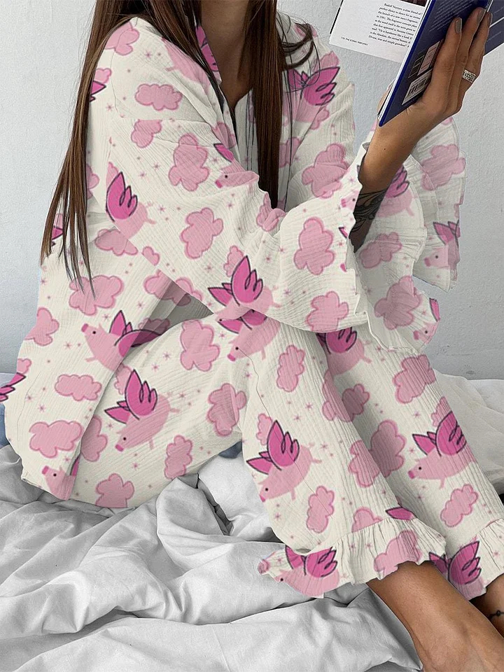 Women's Flying Pig Pajamas Set