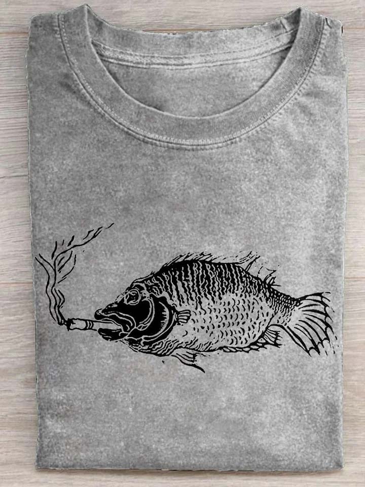 Smoking Fish T-shirt