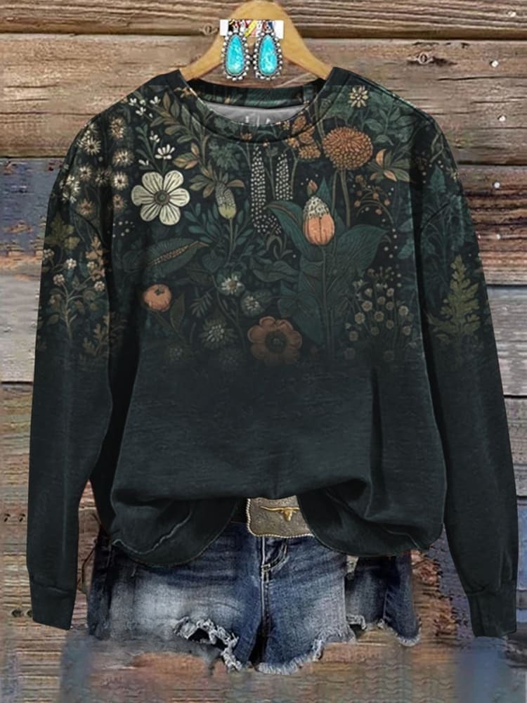 🔥Global best-selling🔥Flowers Art Print Casual Short Sleeve T-shirt