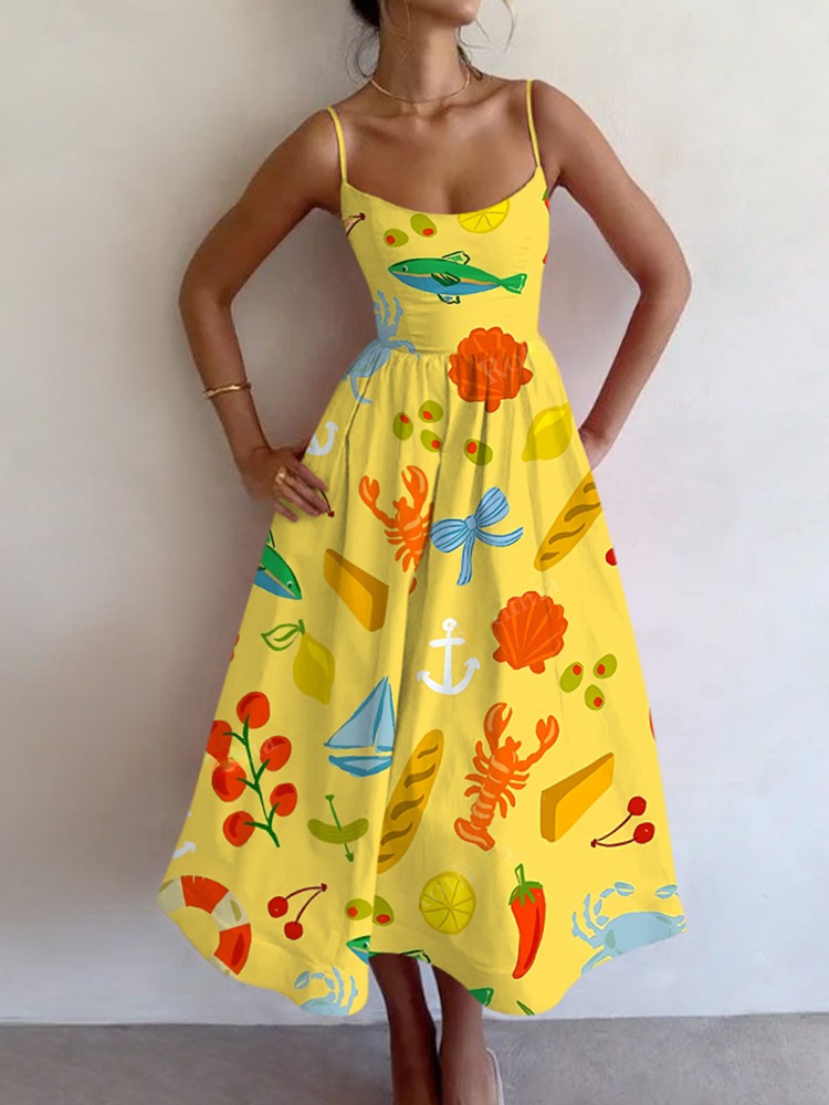 Summer Holiday Print Dress