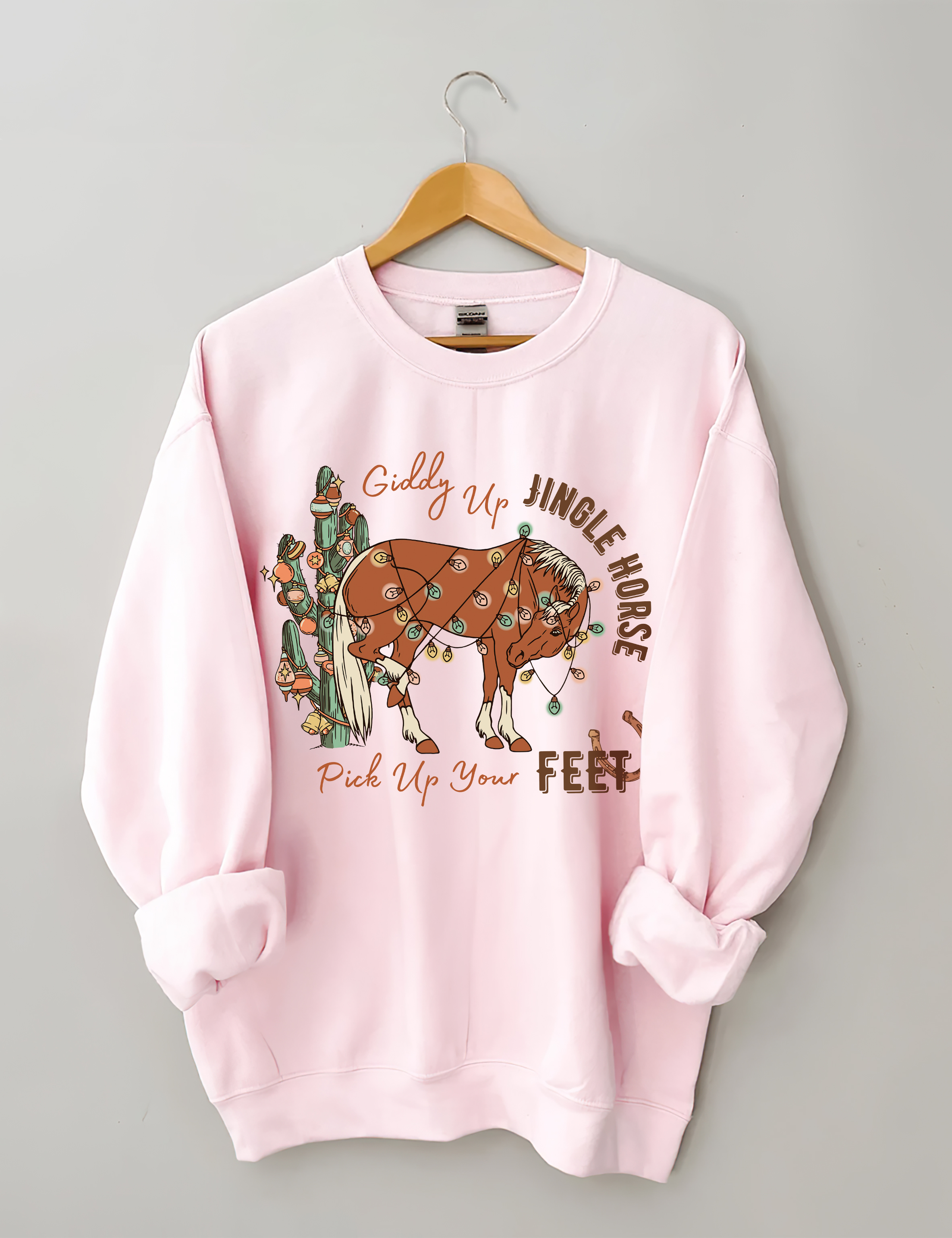 Giddy Up Jingle Horse Pick Up Your Feet Sweatshirt