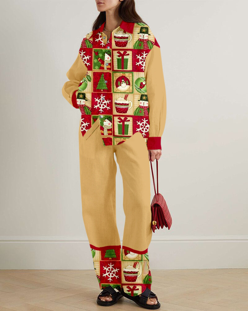 Christmas Elements Printed Clothes