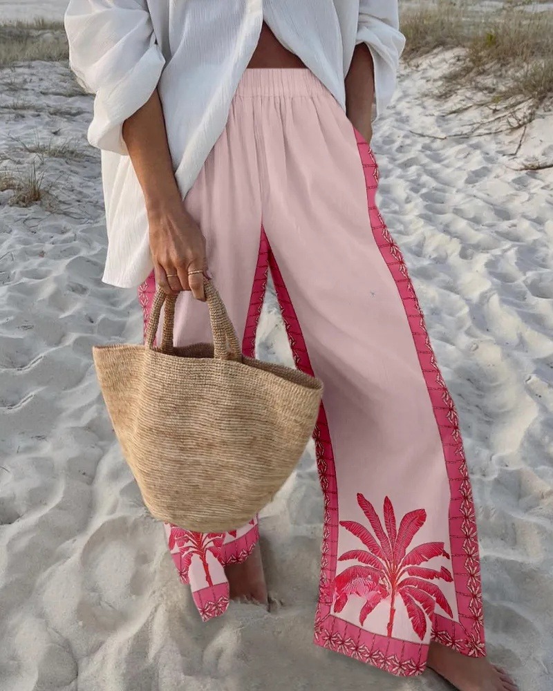 Holiday Coconut Tree Sleeveless Dress